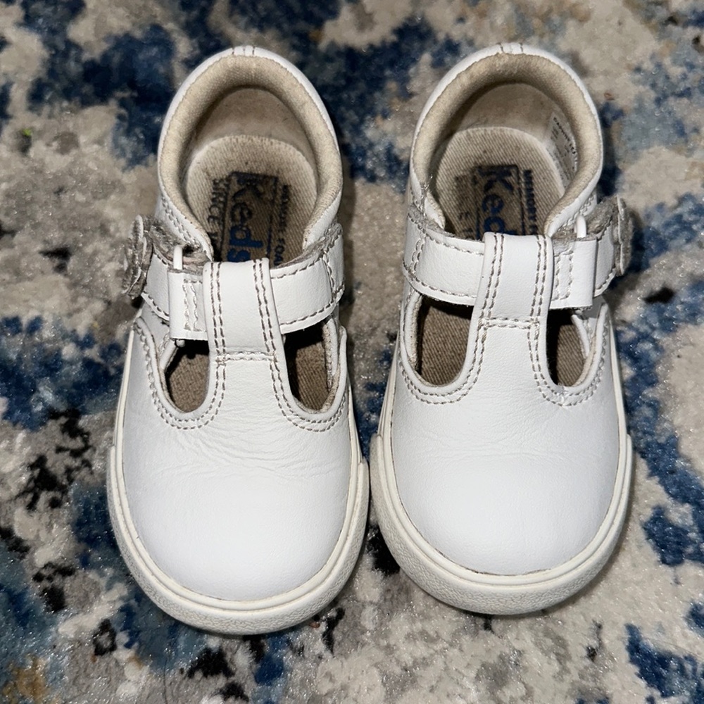 White Keds Size 4M - baby shoes